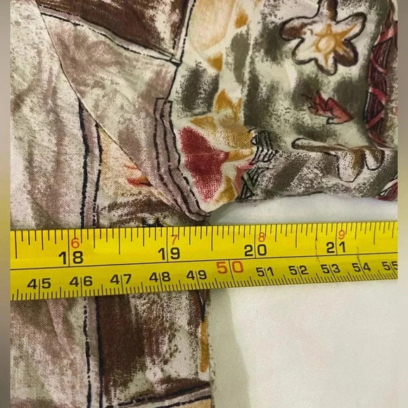 Jessie women’s button down collared long sleeves ethnic artsy vintage top size M - Picture 5 of 6